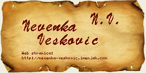 Nevenka Vesković vizit kartica